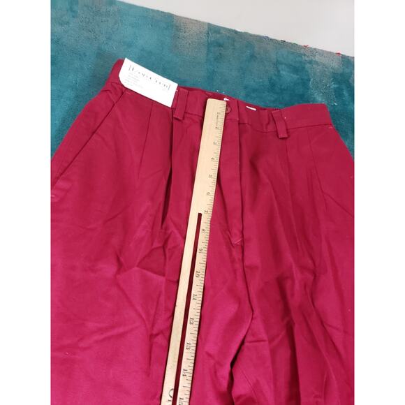 VINTAGE Izod Pants Size 10 Womens Red Khaki Career Slacks Cotton Pleated NWT - Picture 7 of 12